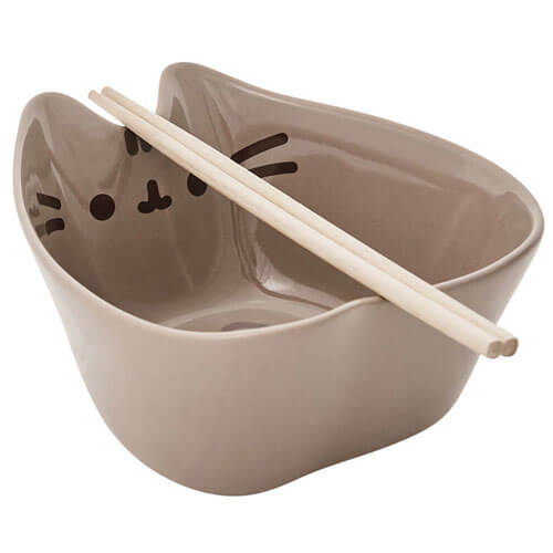 Pusheen Classic Bowl with Chopsticks