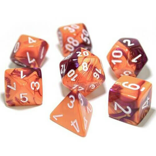 CHX 30021 Gemini Orange-Purple/White 7-Die Set