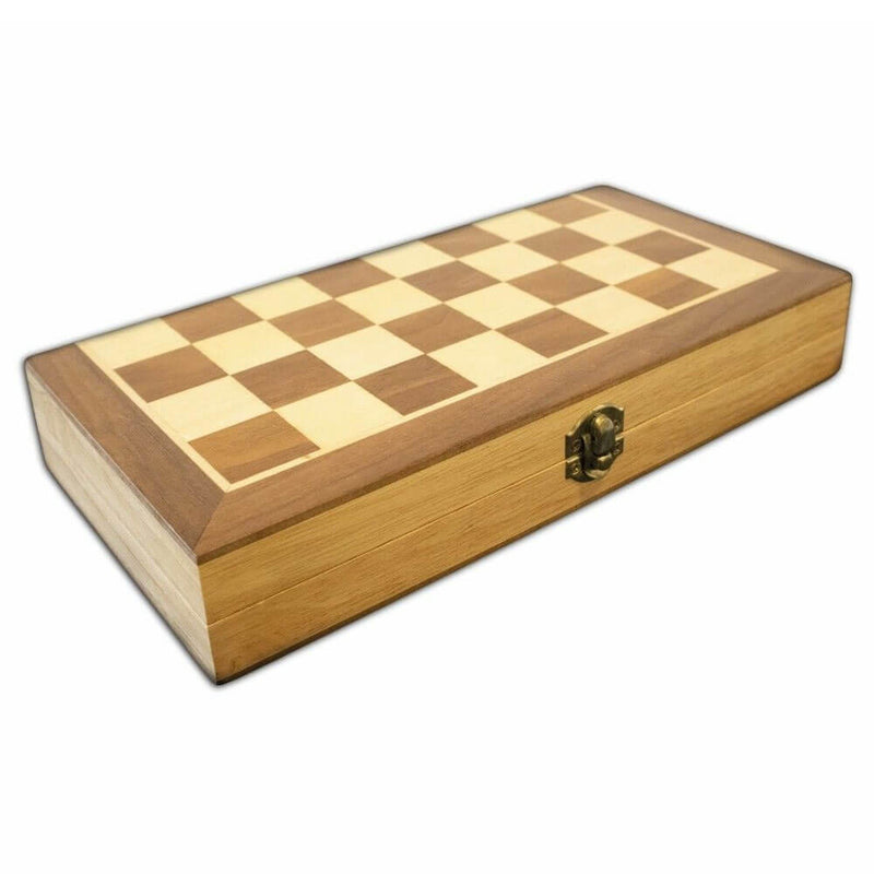  Juego de backgammon de damas de ajedrez plegables de madera LPG