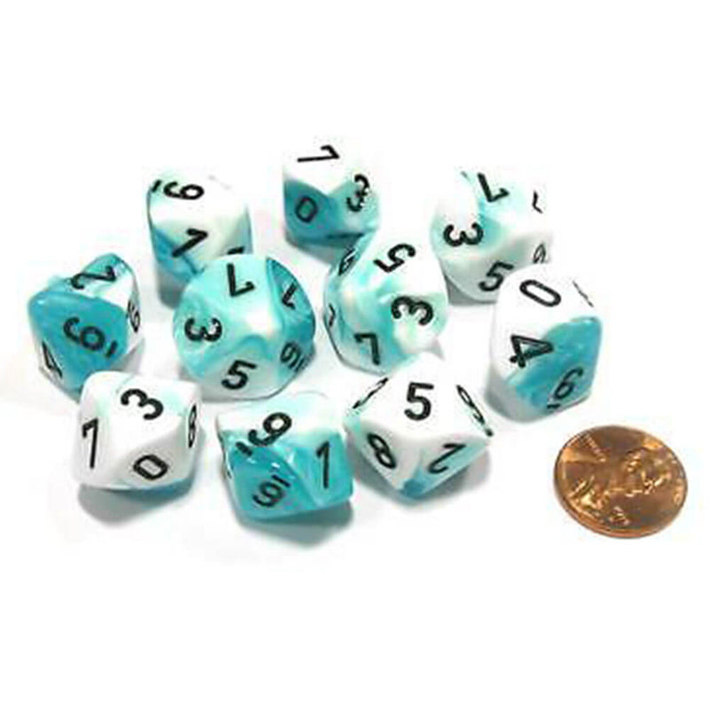 CHESSEX D10 Conjunto de Géminis poliédricos de 10 morir