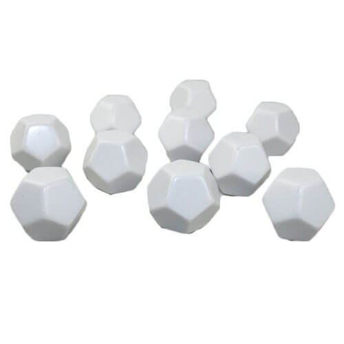 Chessex D12 Blank Dice (10/Bag)