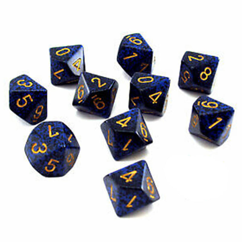 CHESSEX D10 POLIEDRAL 10-DIE SECKLED SET