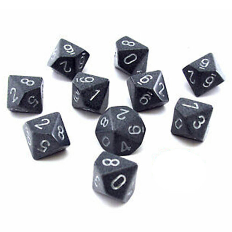 CHESSEX D10 POLIEDRAL 10-DIE SECKLED SET