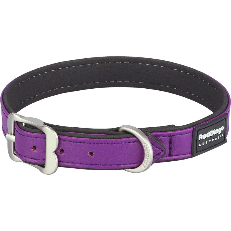  Elegante collar de cuero vegano (púrpura)