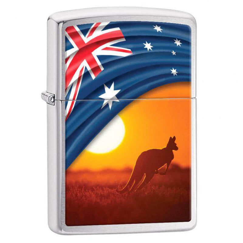  Encendedor Zippo con bandera y paisaje