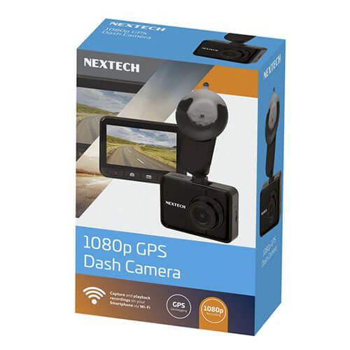 1080p GPS Dash Camera with 2.7" LCD and Wi-Fi