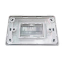  Placa de pared para entrada de cables con cepillo (blanco)