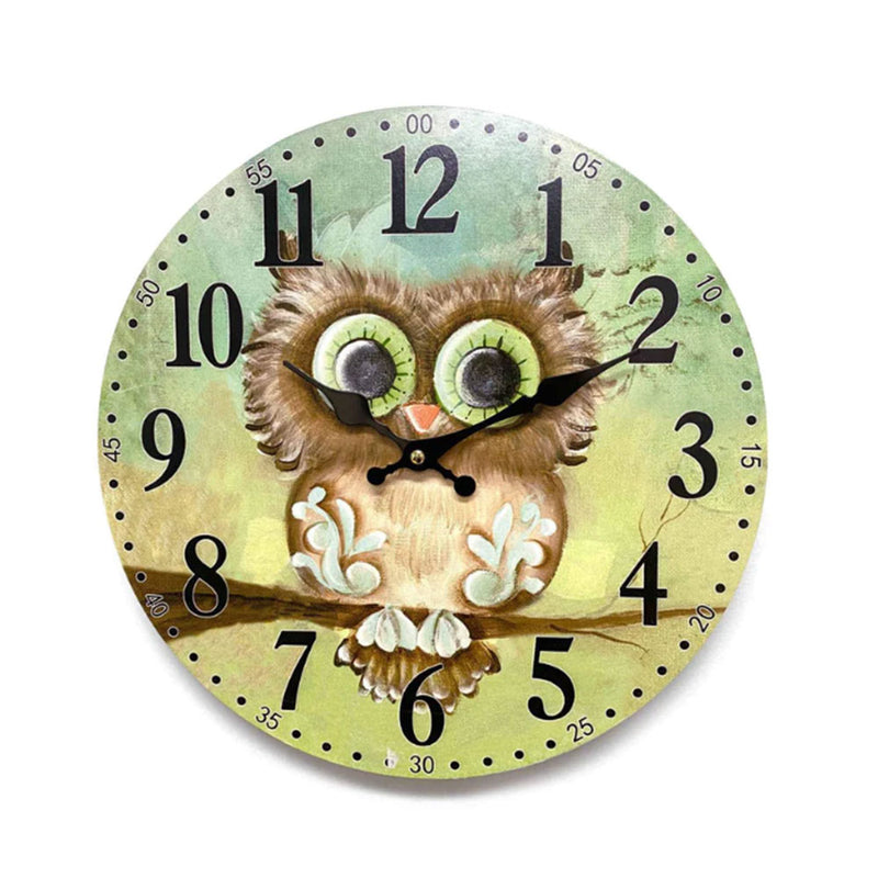  Reloj de pared clásico de MDF de 12" (34x34x2,5 cm)