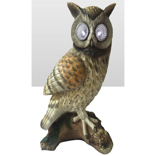 Decorative Brown Owl Solar Powered Outdoor Garden Light