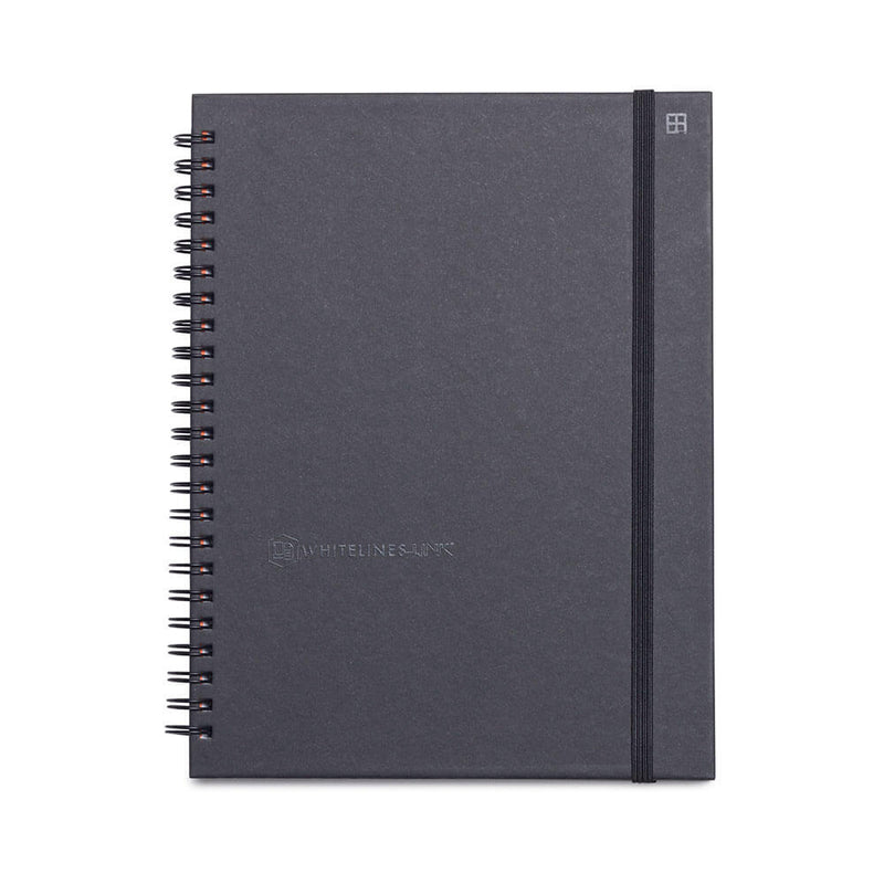  Whitelines Cuaderno Espiral A5 Negro 160 páginas