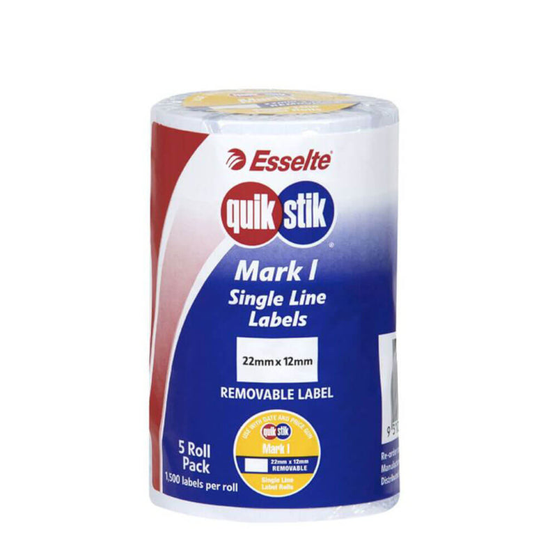  Etiqueta extraíble Quik Stik Mark lisa (paquete de 5)