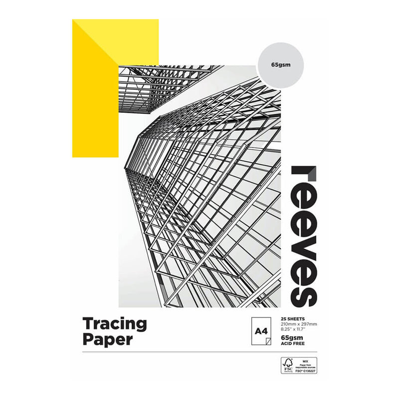  Bloc de papel de calco Reeves, 65 g/m² (25 hojas)