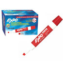  Marcadores de pizarra blanca con punta de cincel de borrado en seco Expo, paquete de 12