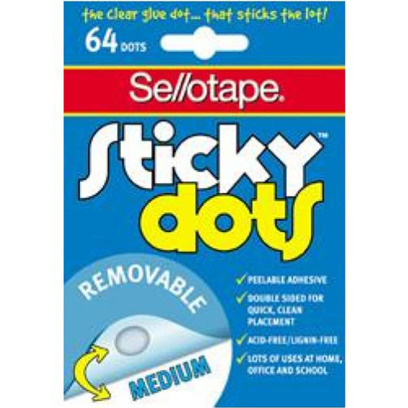  Sellotape Sticky Dots mediano (64 puntos)