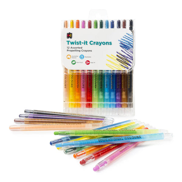 EC Twist-it Crayons 12pk (Assorted Colours)