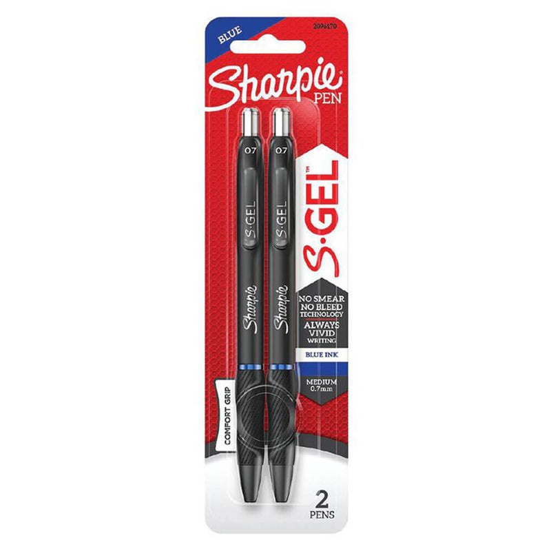 Sharpie S-GEL Retractable Pen Medium 0.7mm (2pk)