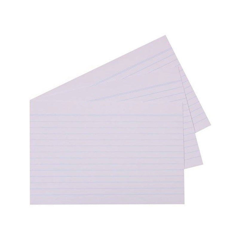  Tarjetas de sistema con reglas de pluma, paquete de 100 (blanco)