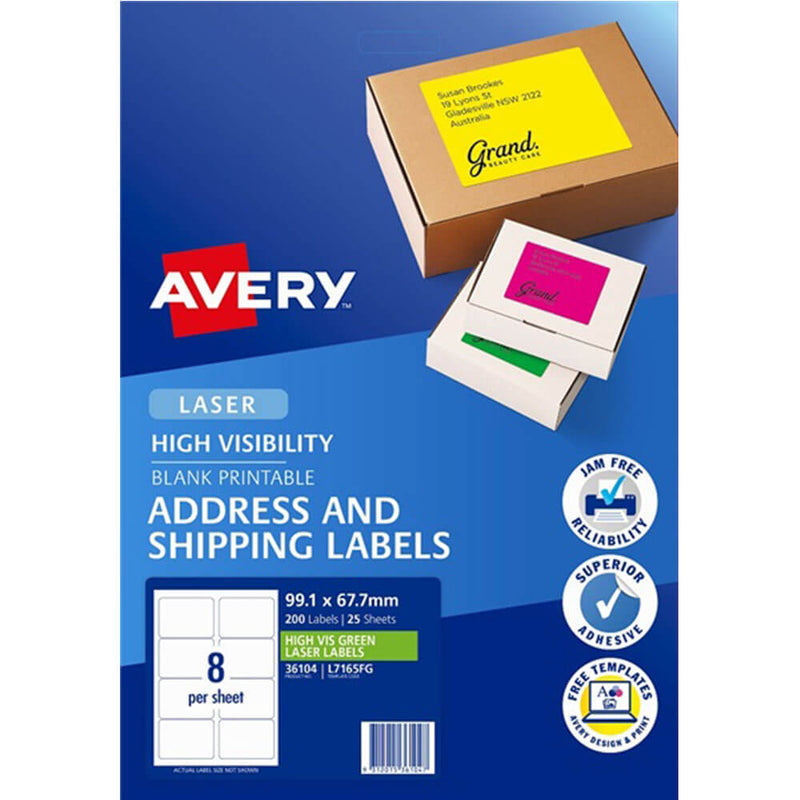  Etiquetas de envío Avery de alta visibilidad
