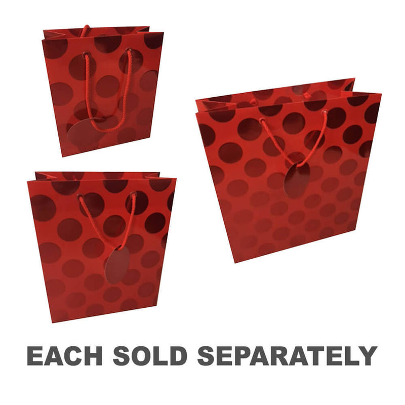 Ozcorp Foil Dot Gift Bag (Red)