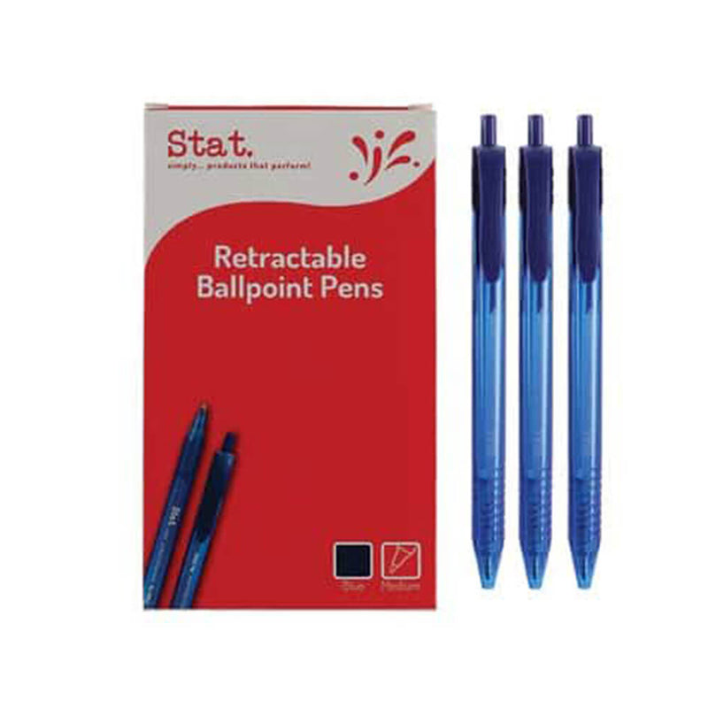  Bolígrafo mediano retráctil Stat de 1 mm (caja de 12)