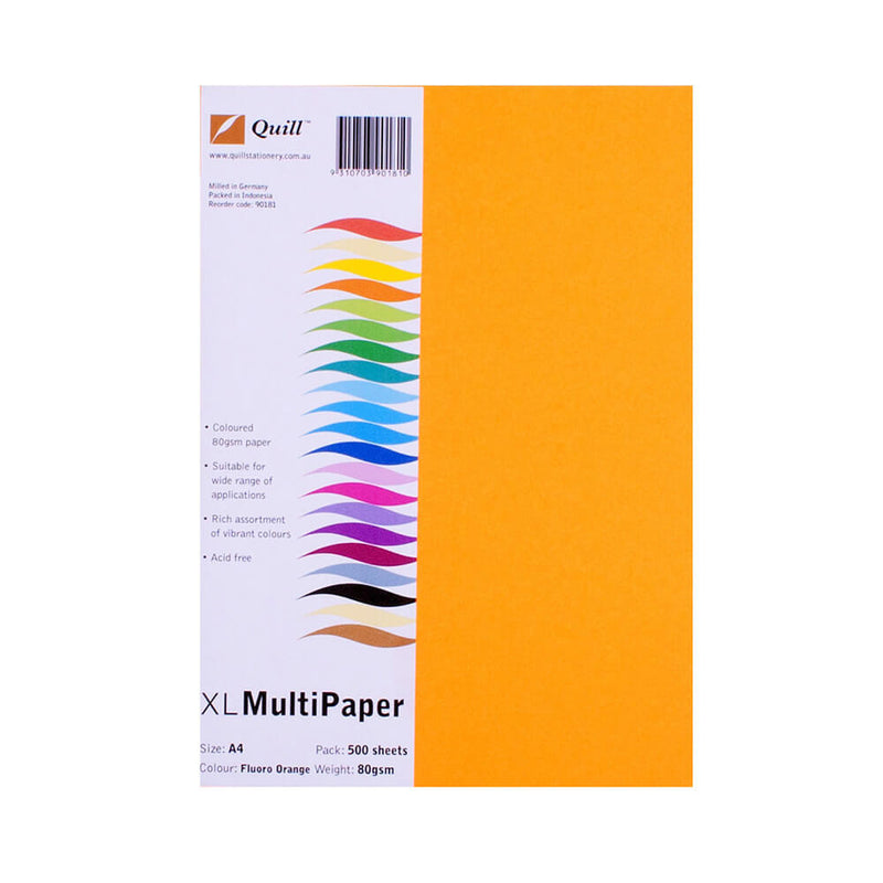  Papel de copia en color Quill A4, paquete de 500 (80 g/m2)