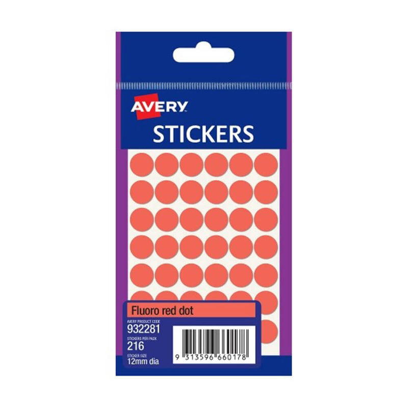 Avery 12mm Dot Label (Pack of 10)