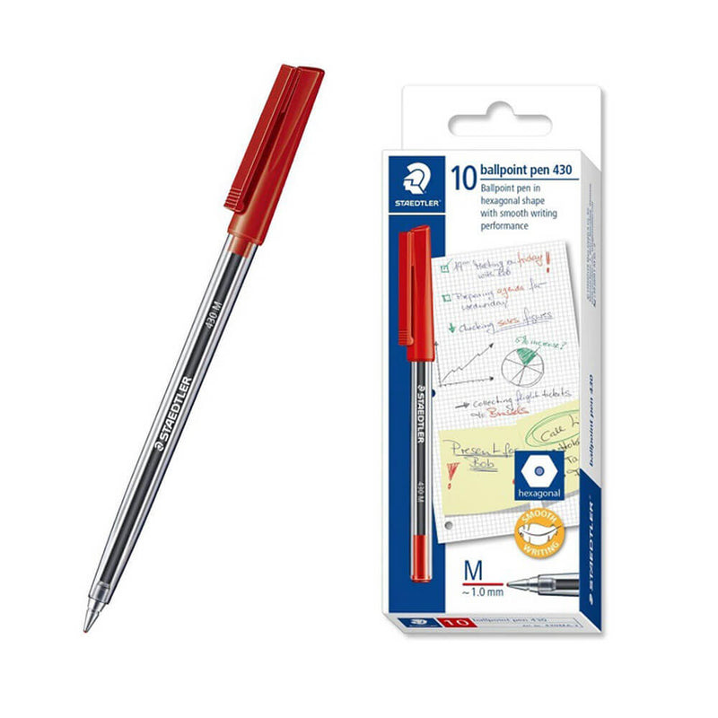  Bolígrafo Staedtler Stick mediano (caja de 10)